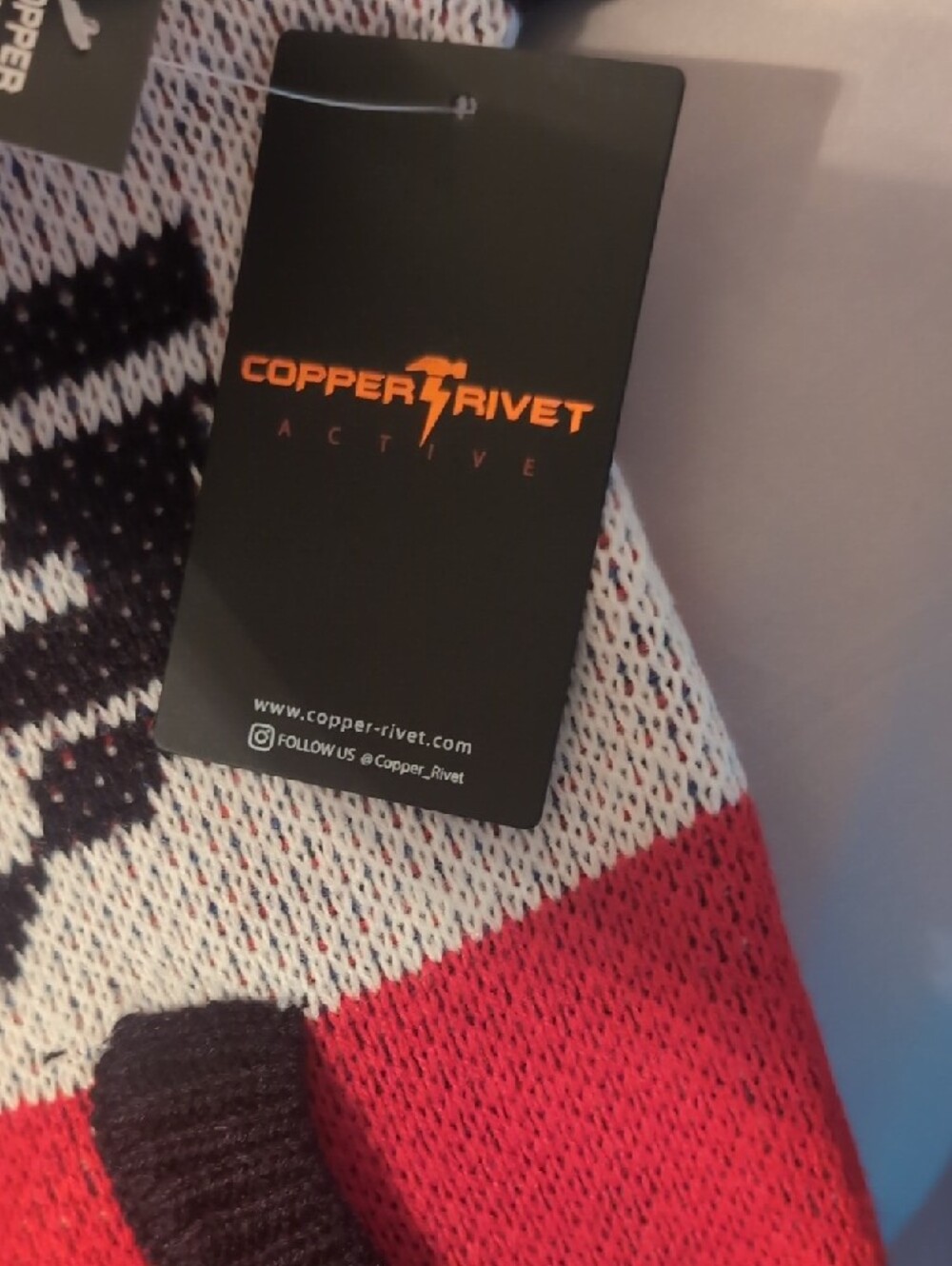 Copper Rivet Men’s Red Racing Zip-Up Sweater - Picture 4 of 5